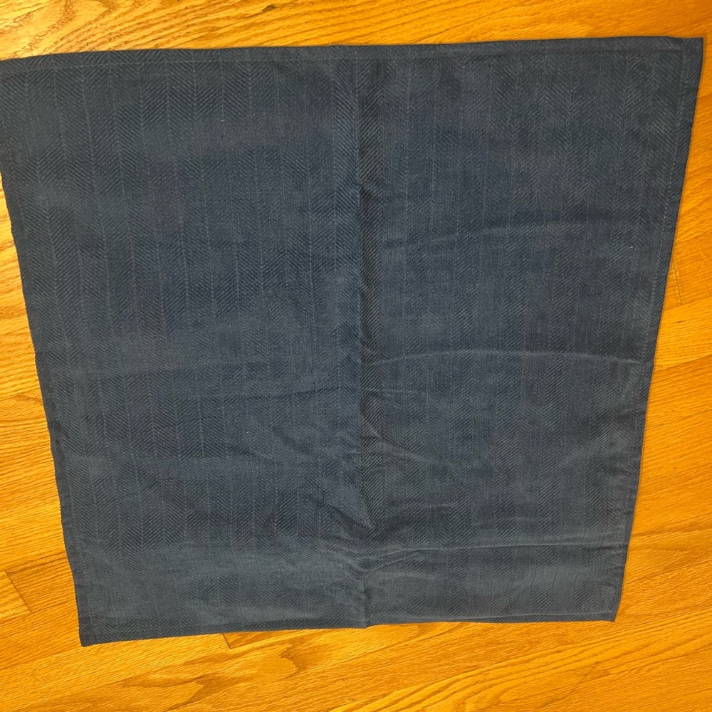Large Dark Blue Textured soft Fabric pillow cover